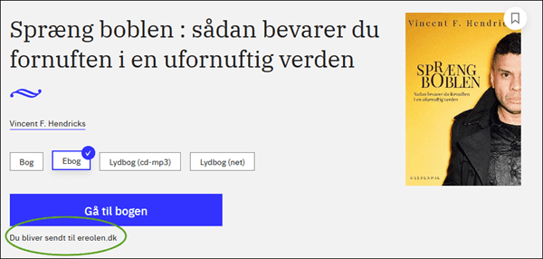 Adgang til ereolen fra en post